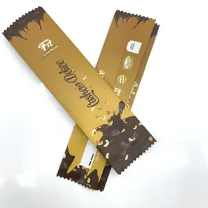 Envoltorios de dulces personalizados impermeables, embalaje de barra de Chocolate de setas, bolsas de plástico Mylar para embalaje de barras de Chocolate