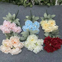 Ramo de 5 Peonías Artificiales de Seda para Decoración de Arco de Boda, Pasillo, Accesorio para Fotos, Arreglo Floral Realista al por Mayor