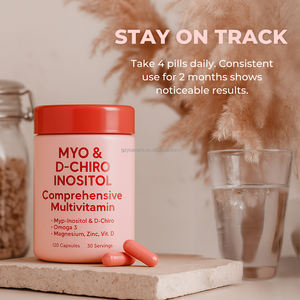 Capsules d'équilibre d'<span class=keywords><strong>hormones</strong></span> heureuses de marque privée pour adultes Myo-Inositol D-Chiro Inositol Multivitamine - Product Image 4