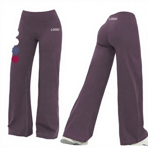 Pantalon de yoga évasé pour femme 2026, doux comme du beurre, respirant, taille élastique, séchage rapide, pour l'entraînement, fabricant OEM - Product Image 2