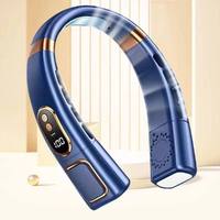 Ventilateur de cou portable populaire, climatiseur de cou domestique, 5 vitesses, rechargeable, avec boîte couleur, ventilateur rafraîchissant
