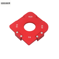 Gabarit de fraisage d'angle en aluminium pour le travail du bois, modèle de localisation d'angle arrondi multi-rayons