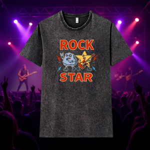 T-shirt Rock Star unisexe pour adulte en coton avec motif musical rock - Product Image 3