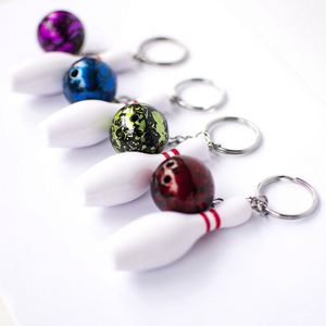 New Design Bowling Metal Keychain Car <b>Key</b> <b>Chain</b> <b>Key</b> Ring Sports Hot Sale Keyring Pendant for Man Women Gift Wholesale - Product Image 2