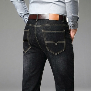 Jeans para <span class=keywords><strong>Hombre</strong></span>, Nueva Colección de Importación, Lavado Medio, para Todas las Temporadas, Corte <span class=keywords><strong>Slim</strong></span> <span class=keywords><strong>Fit</strong></span> Recto, Casual - Product Image 4
