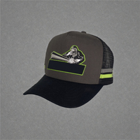 Casquettes de camionneur personnalisées avec logo, en toile de pêche haute performance, 5 panneaux, broderie 3D plate, bandes latérales, vierges pour impression par sublimation