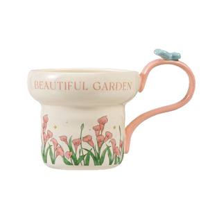 Mug à café en céramique personnalisé créatif avec motif floral, tasse à thé de l'après-midi exquise - Product Image 5