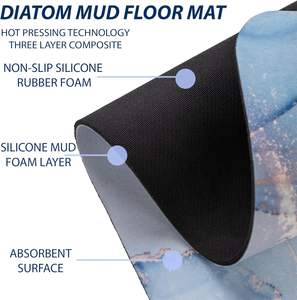 Tapis <span class=keywords><strong>de</strong></span> <span class=keywords><strong>bain</strong></span> en diatomite super absorbant innové, pliable, antidérapant, pour le sol <span class=keywords><strong>de</strong></span> la douche, 40*60cm - Product Image 4