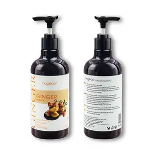 Transporte rápido Amostra disponível Óleo de coco Nutritivo Hidratante moda cosméticos gengibre preto cabelo crescimento shampoo