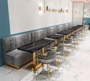 Combinaison table et chaise de stand de luxe léger café <span class=keywords><strong>restaurant</strong></span> <span class=keywords><strong>simple</strong></span> café <span class=keywords><strong>restaurant</strong></span> commercial - Product Image 3