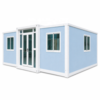 Maison conteneur extensible préfabriquée modulaire pour résidence familiale, deux chambres, séjour, cuisine, salle de bain
