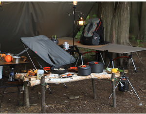 Ensemble de cuisine portable pour le camping en plein air, 4-5L, poêles antiadhésives anodisées avec couvercle pour cuisinière à gaz - Product Image 4