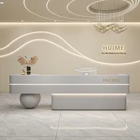 030 Comptoir de Bar Haut de Gamme en Laque Claire pour Hôtels, Réceptions, Salons de Beauté, Boutiques de Vêtements, Boutiques de Mariage et Institutions de Formation