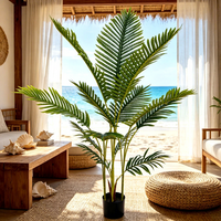 Großhandel Hochzeitsdekoration Künstliche Areca-Palme Plastik-Kunstpflanzen Dekorationen für Zuhause Restaurant Büro