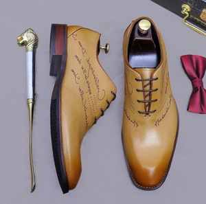 Chaussures pour hommes en cuir de vachette pleine fleur de qualité supérieure, 100% cuir véritable, baskets décontractées respirantes à semelle souple - Product Image 3