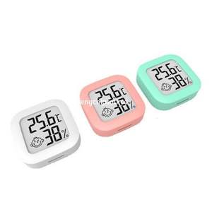 0726 digitaler hygrothermograph smart APP-verbindung mini-thermometer mit smiley-gesicht mit doppelseitigem auto-klebstoff - Product Image 1