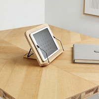 Support de lecture moderne en bambou à un seul niveau, écologique, pliable et inclinable, pour adultes, idéal pour le salon ou le bureau