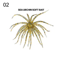 TPE 6 pièces/sac 1,9g 6cm 6 couleurs Leurre souple flottant en forme d'ormeaux de mer avec paillettes intégrées, montage sans poids, montage drop shot, montage jig head