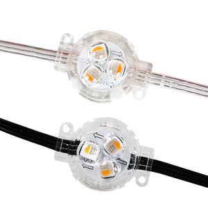 SHIJI luces navideñas permanentes para vacaciones pista 30mm RGB RGBW UCS2904 12V Digital LED Pixel Dot Light Cadena de luz al aire libre - Product Image 4