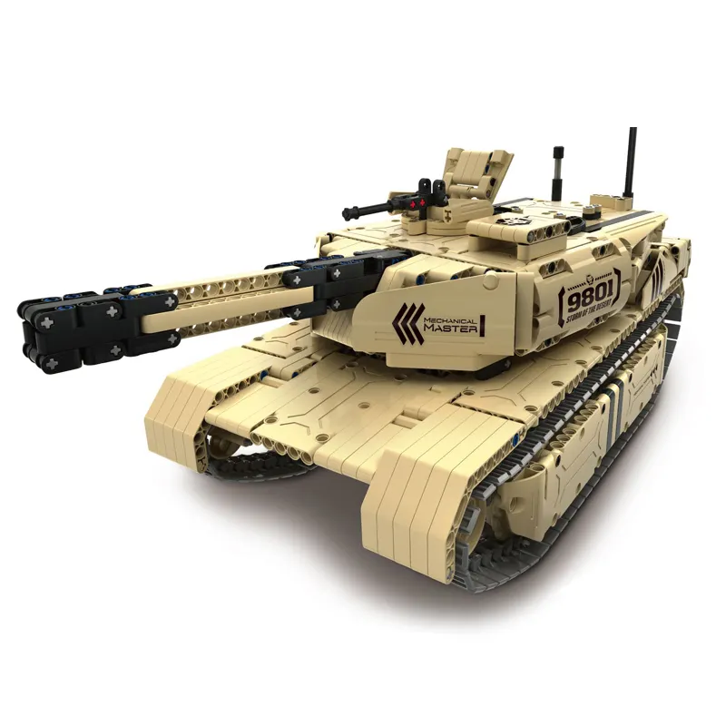 QIHUI 9801 2.4G RC Building Blocks Tank Toy 1276 PCS Army Military RC Tank