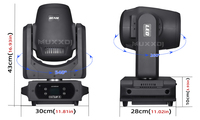 Entrepôt UE 1 pièce Beam 100W Sans fil DMX512 Projecteur à tête mobile à faisceau LED annulaire Alimenté par batterie Éclairage de scène DJ Concert