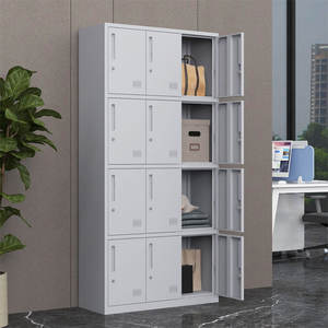 Meuble de rangement avec serrure à clé, armoire métallique à 12 portes, casier en acier pour salle de sport, bureau, hôpital, piscine, supermarché - Product Image 2