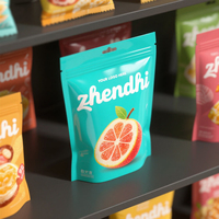 Sachets de pochette debout en feuille d'aluminium de qualité alimentaire emballant des sacs en mylar aux fraises pour les fruits secs