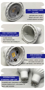 Spot LED Moderne en Verre Dimmable 3W, Culot <span class=keywords><strong>G4</strong></span>, 12V/110V/220V, Ampoule COB 6500K CCT, IP33, Angle de Faisceau 38° pour Éclairage Intérieur - Product Image 5