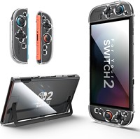 Étui de protection transparent en PC rigide ultra-fin pour Nintendo Switch 2, anti-poussière et antichoc