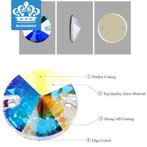 <span class=keywords><strong>ชุด</strong></span>เดรสสำหรับงานเย็บประดับพลอยเทียมทรงกลมประดับหินแก้วหลังเรียบคริสตัลพลอยเทียมหลากสีสำหรับงานราตรี - Product Image 3