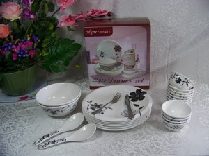 Ensemble de <span class=keywords><strong>vaisselle</strong></span> de table en mélamine 22 pièces, meilleure vente d'usine, personnalisé, santé, vente en gros - Product Image 5