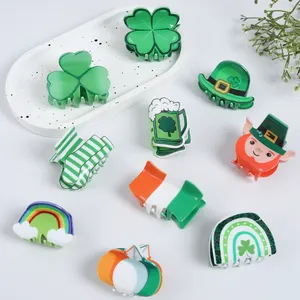 Nouveauté personnalisée vert st patrick's day petites pinces à cheveux cadeau de vacances