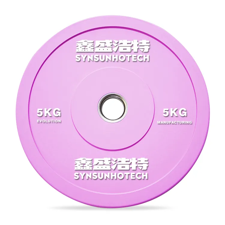 Jungfrau Gummi Discos Stoßstange <span class=keywords><strong>Fitness</strong></span> & Bodybuilding Macaron Farbe Gewichtheben Platte