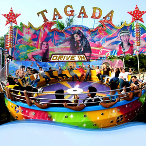 Gran Disco Giratorio de 24 Asientos, Nuevo Equipo de Entretenimiento para Celebridades de Internet, de Fibra de Vidrio y Acero, para Uso Comercial en Exteriores y Centros Comerciales - Product Image 1