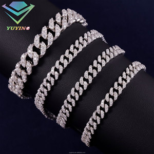Exquisite single row necklace/bracelet Gold plated 925 sterling sliver Pass diamond tester VVS moissanite diamond GRA certified - Product Image 5