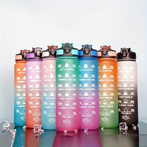Bouteille d'eau réutilisable <span class=keywords><strong>en</strong></span> plastique anti-fuite de type paille pour gymnase, 1000 ml, <span class=keywords><strong>en</strong></span> PC, pour la rentrée scolaire - Product Image 1