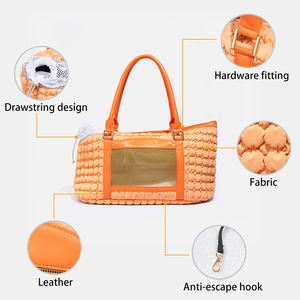 Lüks Pet taşıyıcılar tasarımcı çanta toptan köpek taşıyıcı seyahat katlanabilir keseler ev hayvanı ürünü kadın çantaları evcil tedarik - Product Image 5