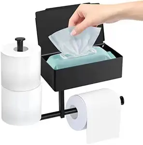 मुक्त खड़े बंदूक धातु कागज भंडारण बॉक्स धारक टॉयलेट पेपर धारक बाथरूम के लिए