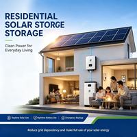 Kit Penyimpanan Energi Surya Rumah Tangga Tumpuk, Smart LiFePO4 20.48kWh untuk Atap PV Hybrid Grid, Sistem Tenaga Rumah Tangga