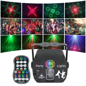 Mini disco lampe laser projecteur lumière dj led lumière avec télécommande et contrôle du son décoration de noël pour la fête boîte de nuit bar ktv