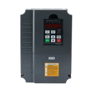 HLTNC 5.5KW /7.5kw VFD 220v à 380v Onduleurs de broche VFD AC drive convertisseur de fréquence Ventes directes d'usine POUR BROCHE