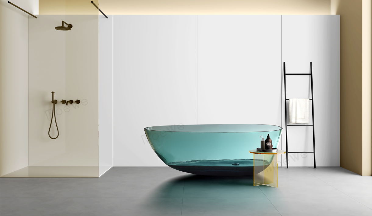 透明独立式树脂浴缸独立式浴缸,树脂复合浴缸,铸造树脂浴缸独立式