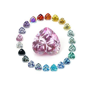 Nouvelle Bague d'Éternité Innovante Personnalisable en Moissanite Blanche et Rose, Coupe Ronde et Cœur, en Argent 925 Plaqué Or - Product Image 6