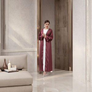 2024 Modern Moroccan Style <b>Kaftan</b> Dresses New Model Dubai-Style <b>Long</b> Sleeve Maxi Abaya Casual Polyester Fashion Anti-Pilling - Product Image 3