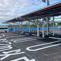 Système de support pour carport solaire : Pièces préfabriquées en usine et conception à connexion par boulons pour le stationnement extérieur commercial, à montage rapide