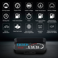 M10 OBD2 Auto Car HUD Display Km/H MPH Head up Display Indicateur de vitesse sur la vitre de la voiture