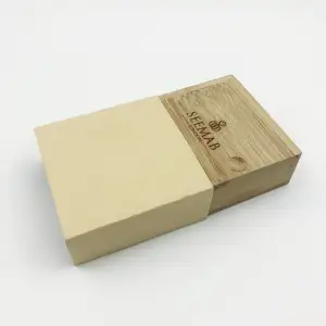 Emballage de rangement de Logo de gravure OEM boîte en bois de bambou de cadeau de bijoux boîte en bois de luxe