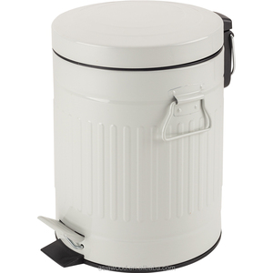 Bathroom pedal bin metail color camp retro trash can
