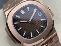 Montre de haute qualité, étanche, 40 mm, mouvement DDF d'usine 324, cadran SW en or rose lesté 5711, montre de plongée chocolat