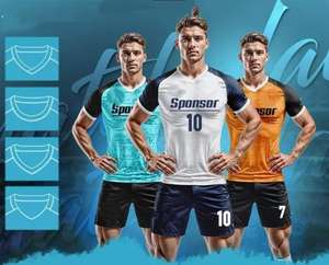 Camisetas de Fútbol Personalizadas de Secado Rápido, Uniformes Deportivos para Hombre, Material Duradero y Agradable al Tacto para Juegos Competitivos Intensos - Product Image 2